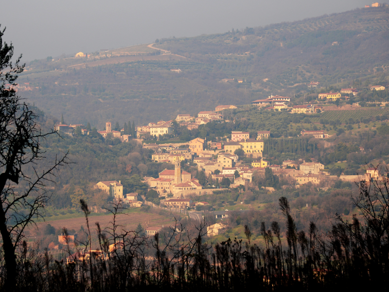 Il borgo di Arquà Petrarca dal Monte Ricco